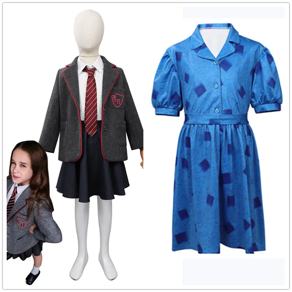 

Kids Adult Roald Dahls Matilda the Musical Cosplay Costume Dress Outfits Uniform Halloween Carnival Suit Role Play for Girl