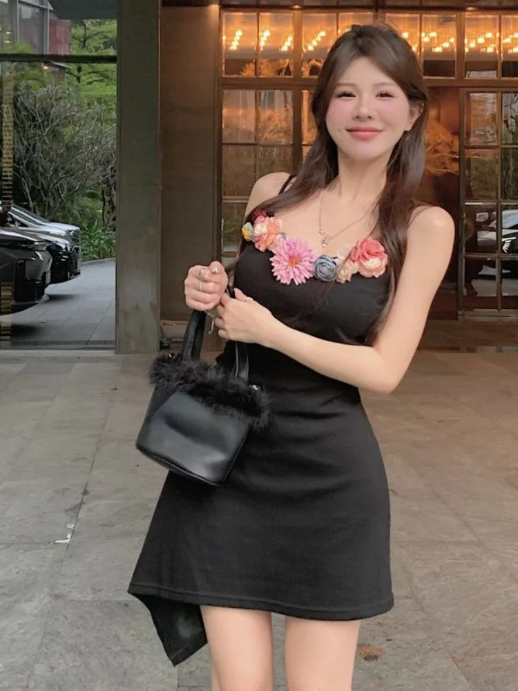 2025 Vestidos De Mujer сексуальные корейские платья женское темпераментное платье без