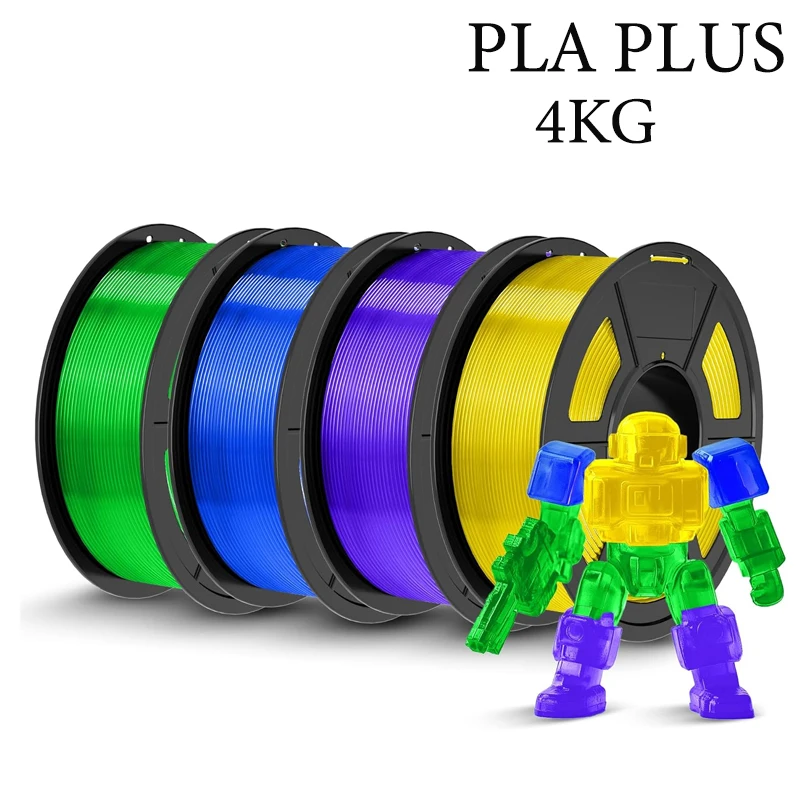 Фото JAYO PLA PLUS, 4 катушки/4,4 кг, филамент для 3D-принтера, 1,75 мм, для FDM-принтеров, аккуратная намотка, высокая прочность №1