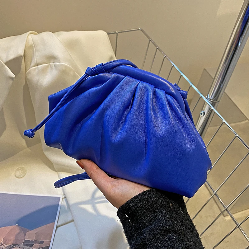 

2022 Candy Color Day Clutch Soft Clip Cloud Underarm Crossbody Shoulder Bag for Women s Pouch Handbags and Purses