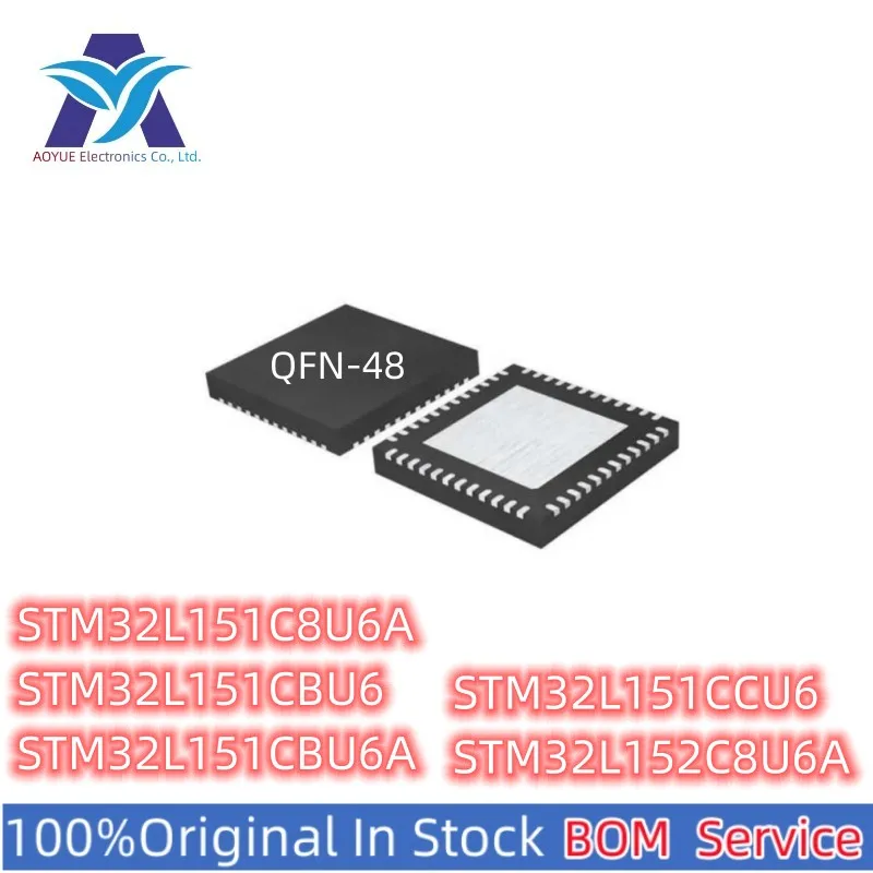 

New Original Stock Microcontroller QFN48 STM32L151C8U6A STM32L151CBU6 STM32L151CBU6A STM32L151CCU6 STM32L152C8U6A