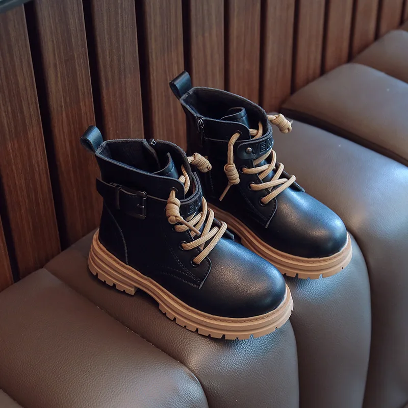 

Boys Fashion Kids Classic Casual Booties 2022 Fall and Winter Versatile Simple Korean School Uniform Shoes for Girls Fashion New