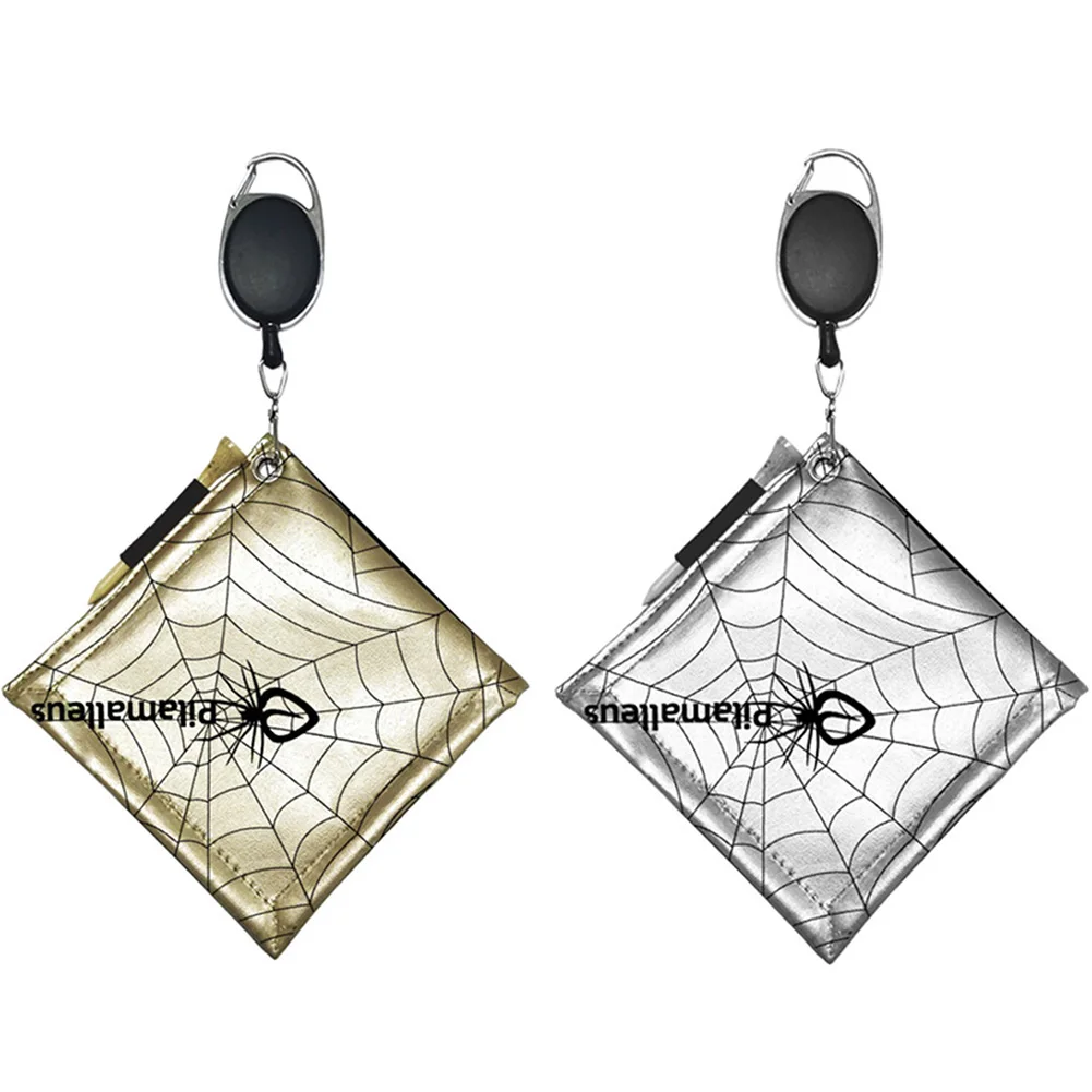 

12x12cm Golf Tower Outdoor Sports Accessories Oxford Cloth Golf Ball Cleaning Towels with Carabiner Hook Buckle