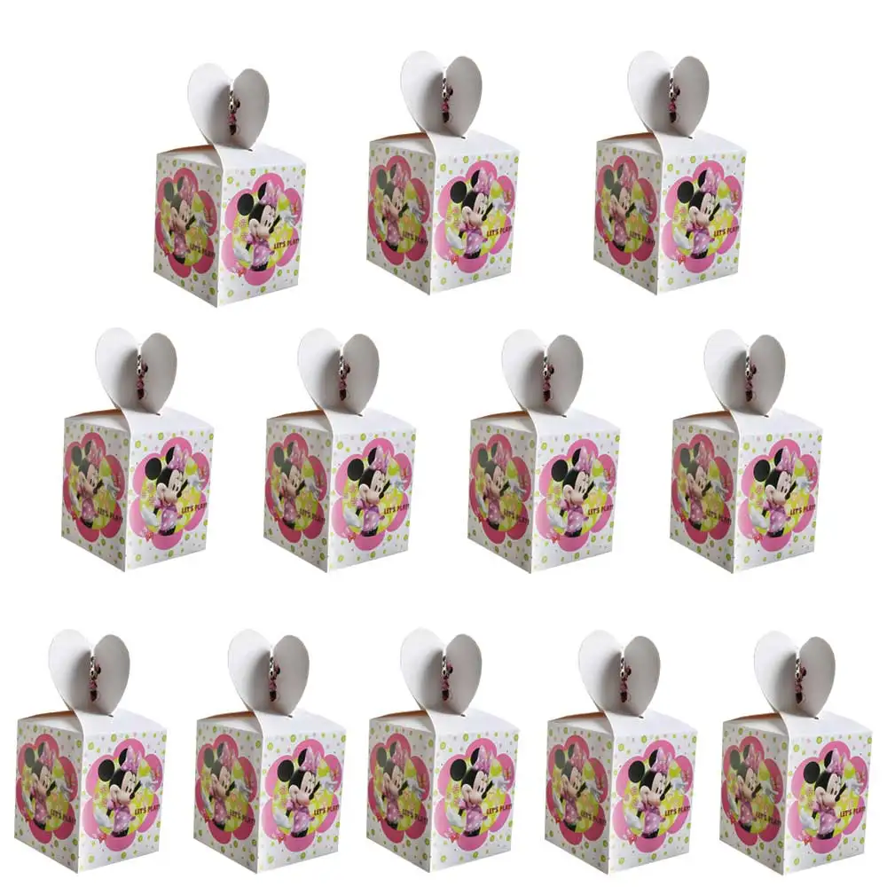 

Disney Cartoon Mickey Minnie Mouse Princess Superhero Encanto Stitch Candy Box Kids Birthday Gift Box Party Decorations Supplies