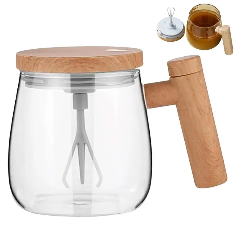 

400ML Self Stirring Coffee Mug Portable Electric Self Mixing Glass Cup High Speed Fast Automatic Coffee Cup for Gyms Dining Room