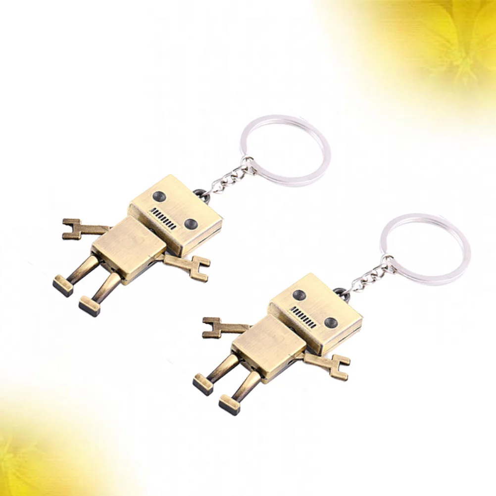 

2 Pcs Robot Bag Charm Couple Keychain Car Holder Bb8 Partner Friendship Hanging Keychains