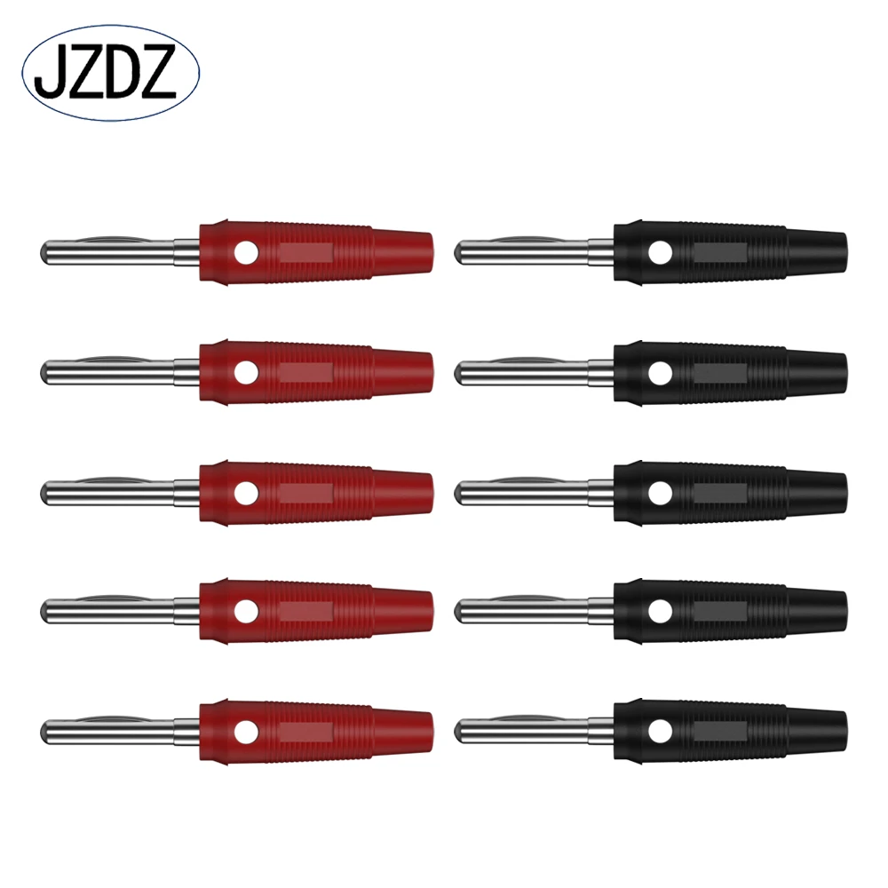 

JZDZ 10PCS 4MM Copper Nickel Plated Banana Plug Can be Connect Test Probes For Speaker AmplifierJ.10019