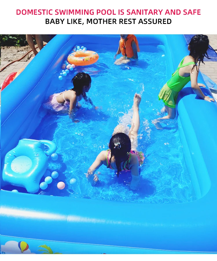 {France Warehouse } 2/3M Big Large pools for family swimming pool Rectangular Inflatable Swimming Pool PVC Bathing Outdoor |