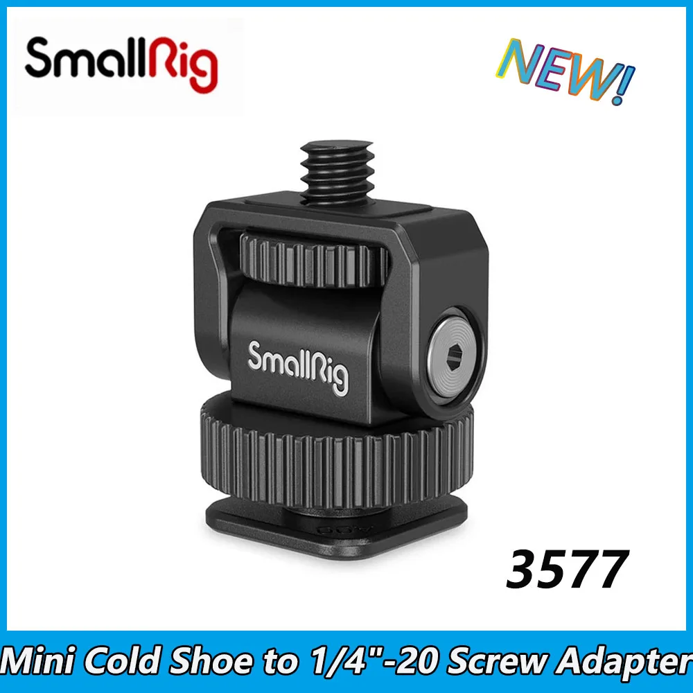 

SmallRig Mini Cold Shoe to 1/4"-20 Screw Adapter For the expansion of small fill light allowing 138° pan/tile adjustment 3577