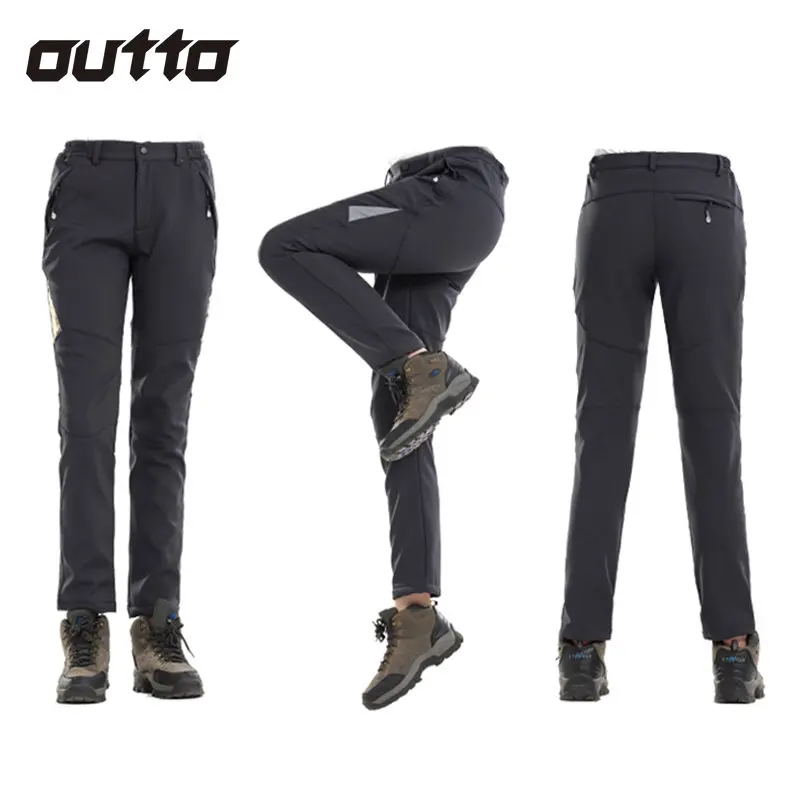 

Soft Shell Fleece Pants Men Women Waterproof Warm Reflective Pants Hiking Camping Climbing Trekking Ski Winter Trousers Lovers