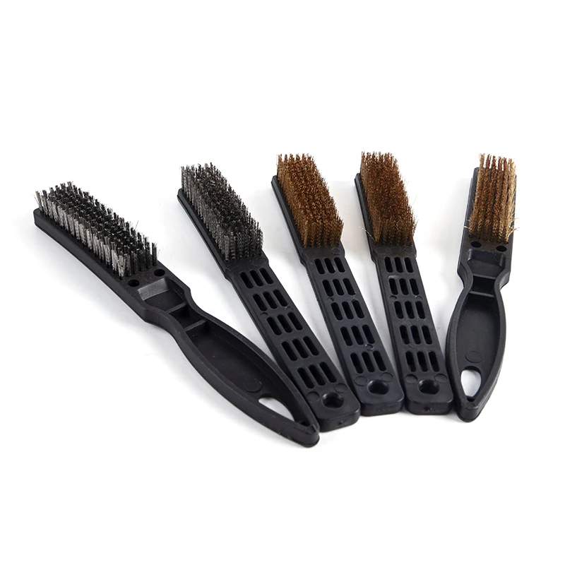 

Stainless Steel Wire Brush Mini Remove Rust Brush Metal Scrubbing Polishing Cleaning Tools Home Tool Brass Wire Nylon Brush Set