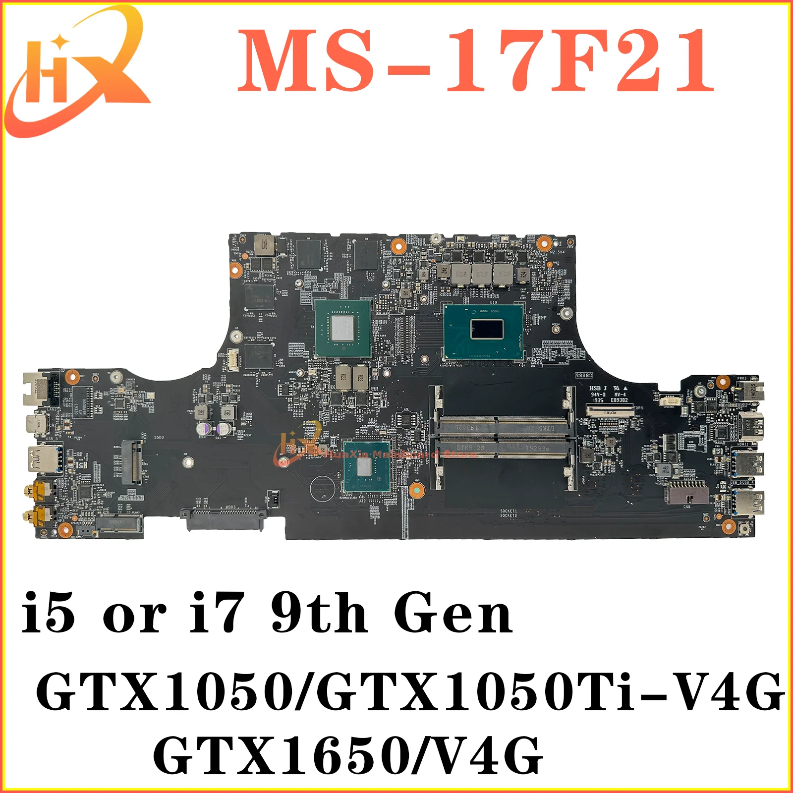 Материнская плата для MSI MS-17F21 GF75, материнская плата для ноутбука i5 i7 9-го поколения GTX1050 GTX1050Ti GTX1650 V4G 100%, тест ОК