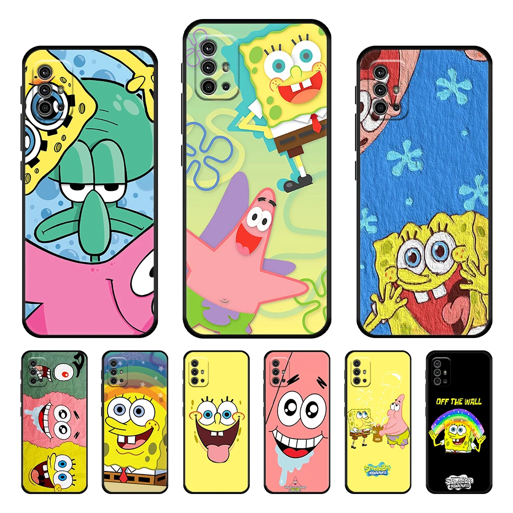 

SpongeBob Patrick Star Case Cover for Moto G30 G50 G60s G9 G8 Moto One Fusion G Stylus Edge 20 Plus TPU Shell Luxury Armor