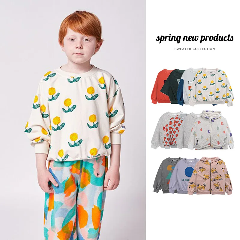 

Свитшот для малышей, Новинка весна-лето 2022, свитшот с длинным рукавом и мультяшным рисунком для мальчиков и девочек, детская одежда
