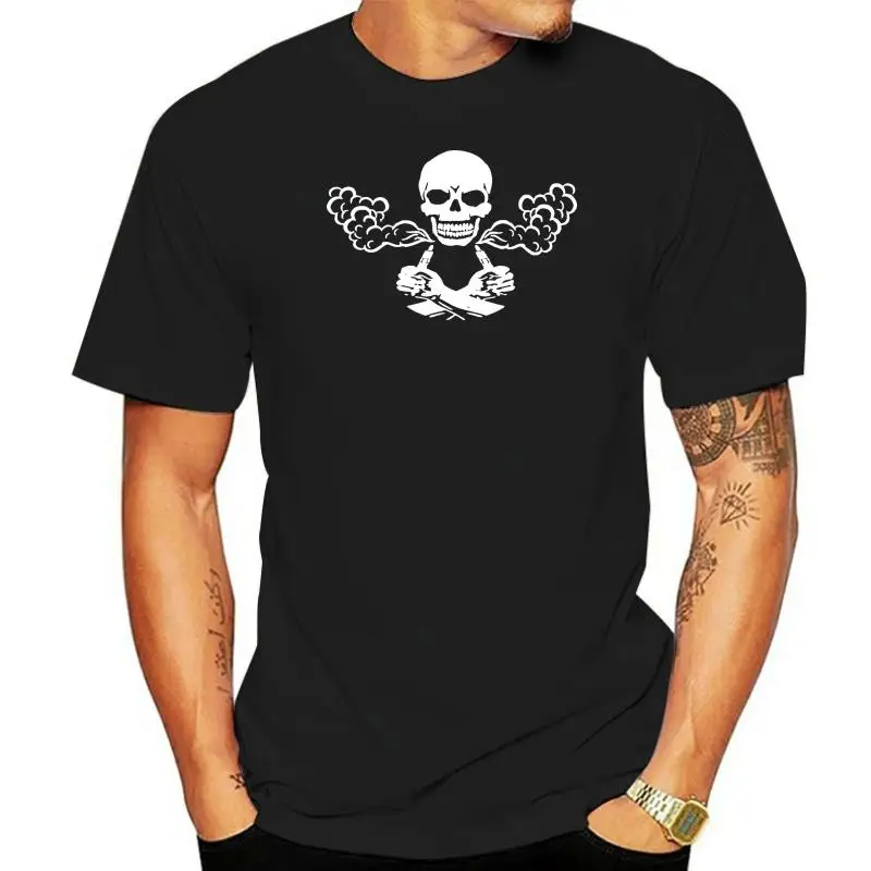 

Mens Novelty Vaping T Shirt Vaping Skull Cloud Chaser Mods(1)