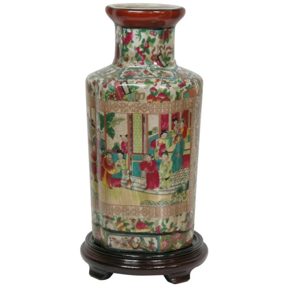 

Vase for Flowers Porcelain Rose Medallion Vase Home Decoration Free Shipping Room Decor Decorations Garden