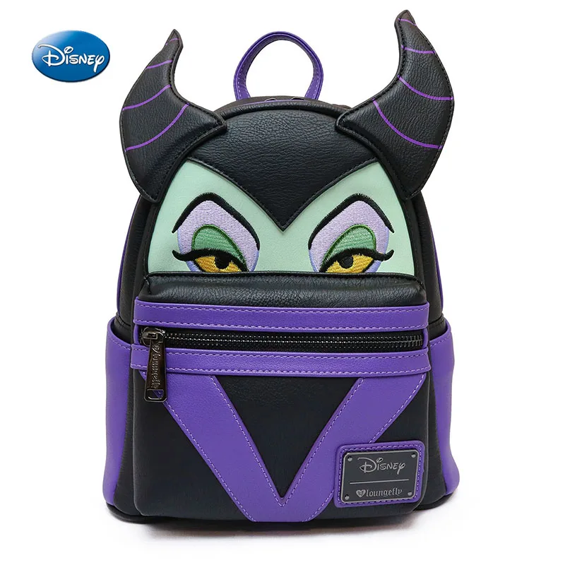 

Disney Devil Queen PU Leather Backpack Waterproof Lady Bag Children Cartoon Schoolbag Maleficent Birthday Gifts For Girls Bag