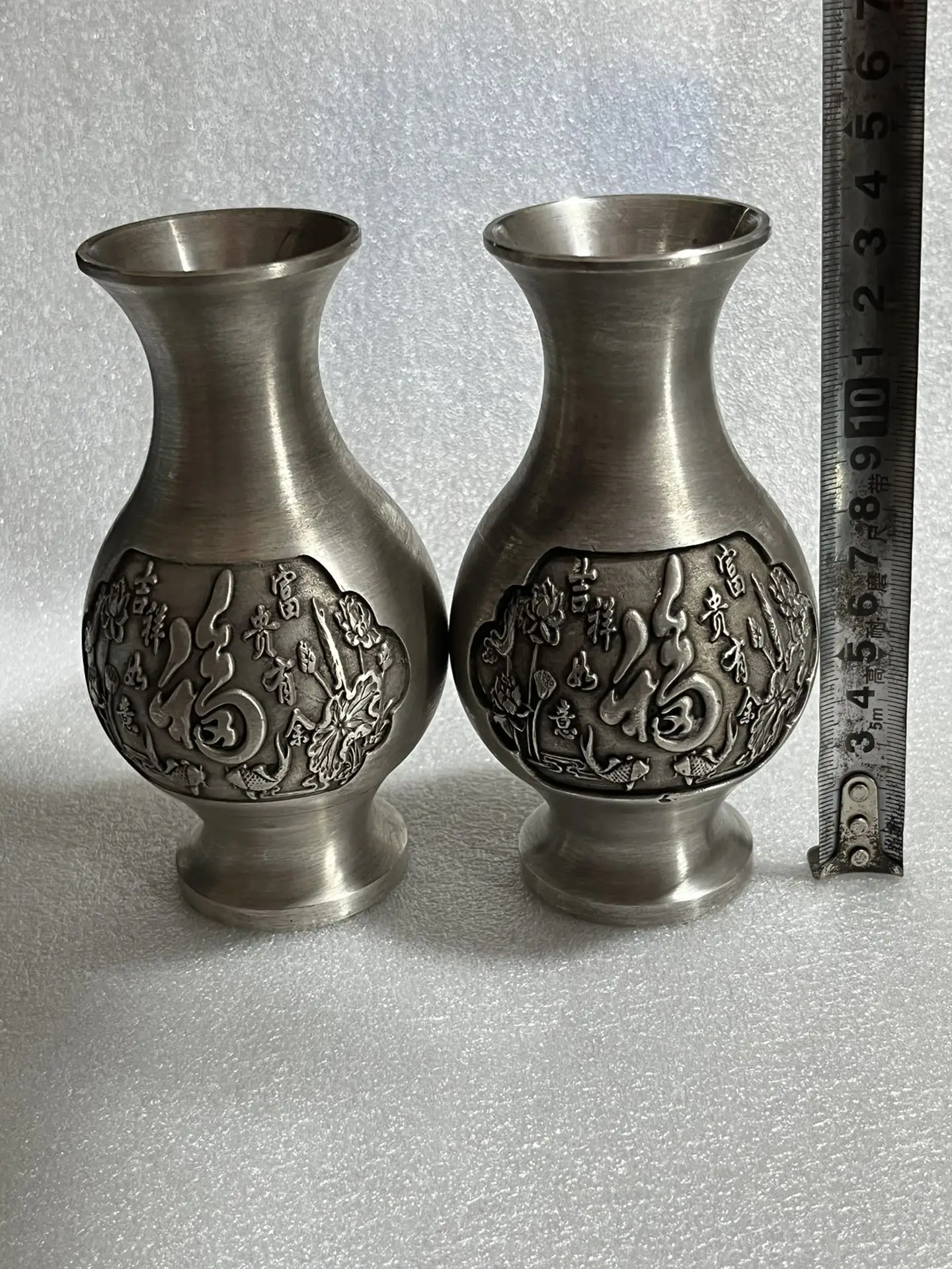 Chinese antiques  ornament elegant Art Treasures Collection value Exquisite gifts for best friends Pure copper silver plated