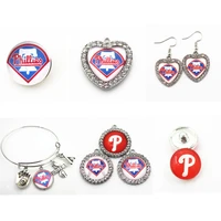 us baseball team philadelphia dangle charms diy necklace earrings bracelet bangles buttons sports jewelry accessories