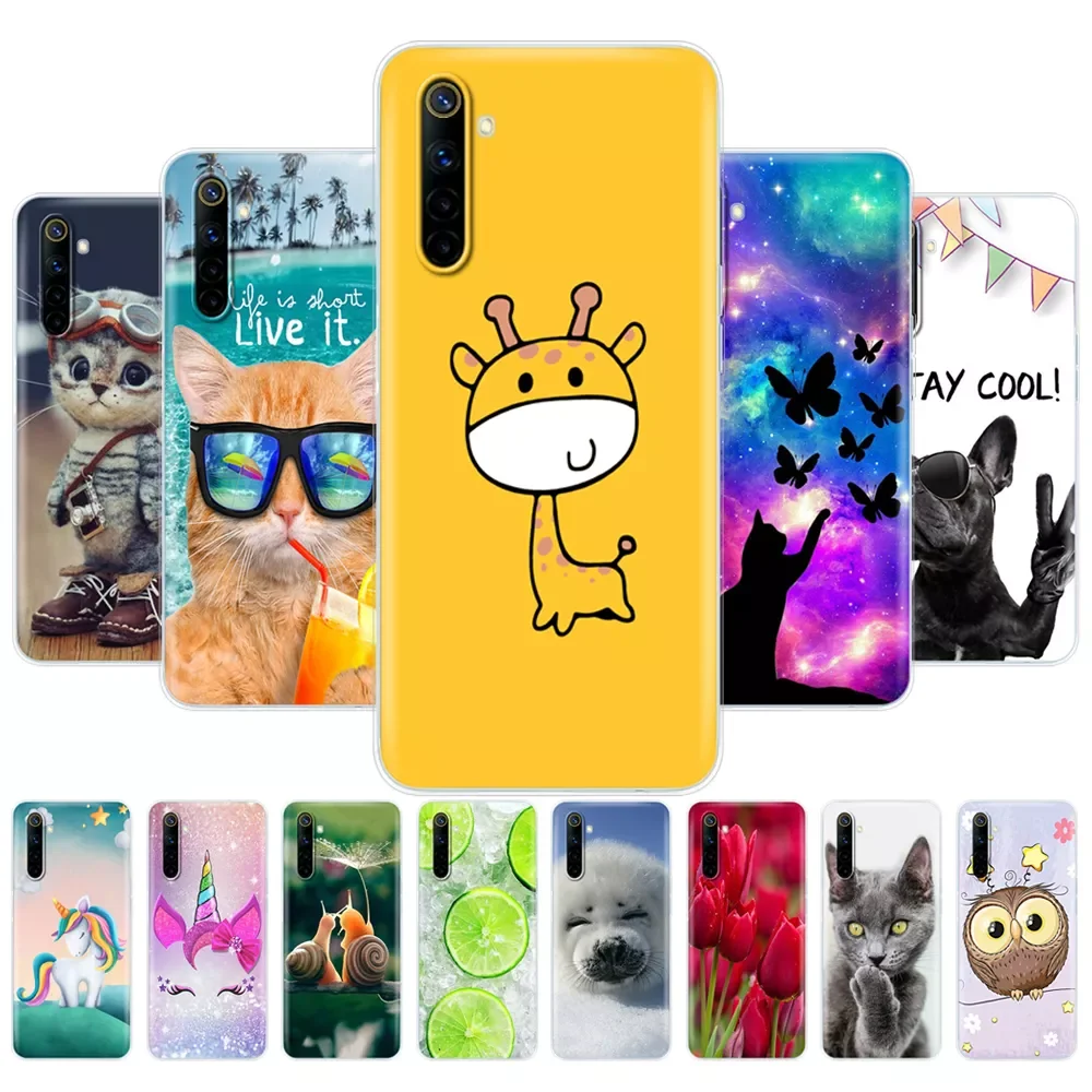 Чехол для Realme 6 чехол Pro s 6s мягкий силиконовый из ТПУ на заднюю панель телефона OPPO