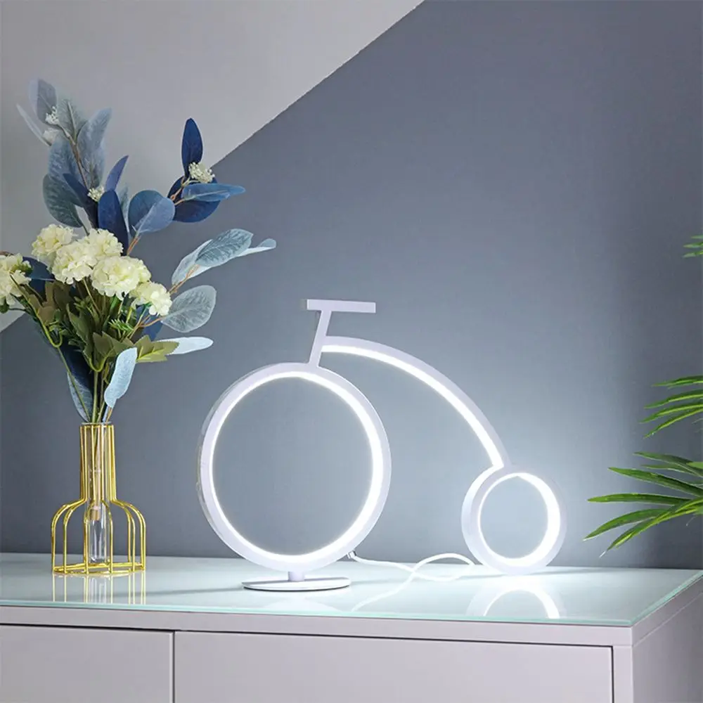 

Modern Style Bike Shape LED Night Light USB Charging Lamp Kitchen Desktop Bedroom