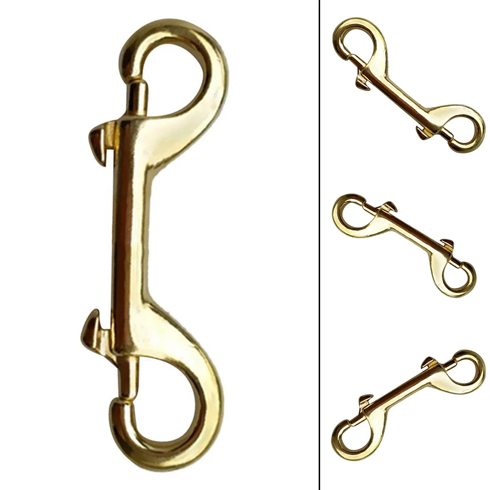 

10cm Scuba Diving Diver Brass Double Ended Bolt Snap Spring Loaded Clip Buckle Heavy Duty Luggage Pet Rope Leashes Clip