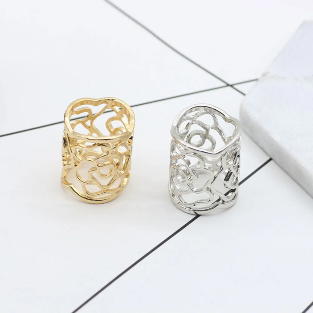 Филигранный шарф пряжка-трубка шарфы с розами кольцо позолоченная шелковая