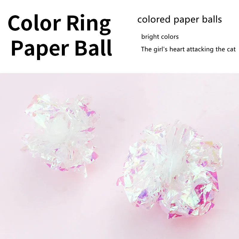 20pcs Pet Interactive Toys Folding Spring Shape Toy Colorful Feather Funny Training Lattice Jingle Ball Cat Supplie |