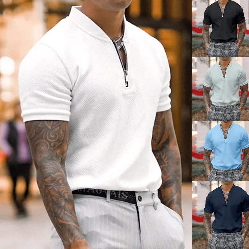 

Мужские однотонные рубашки поло с коротким рукавом, дышащие мужские брендовые Трикотажные изделия, летняя мужская спортивная одежда, топы ...
