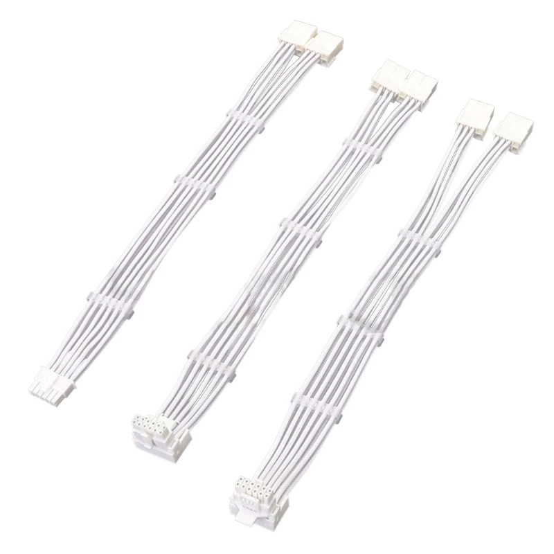 for RTX40 Series Graphics Card - 2x 8Pin Female to 12VHPWR PCIE 5.0 16Pin ATX3.0 600W Power Supply Cord 30CM 90 Degree