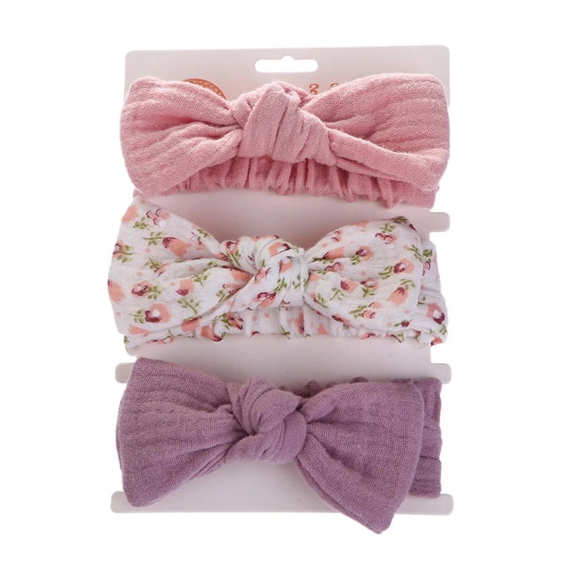 

3pcs Baby Girl Headbands Big Bows Hairband Bowknot Headwrap Photo Props Accessories for Baby Girl Newborn Infant Toddler