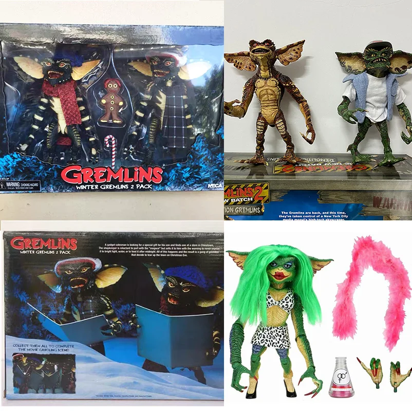 

NECA Elf Gremlins Figure Little Monsters Ultimate Spend a Merry Christmas With Gremlins Action Figure Movable Horrible Toys Gift