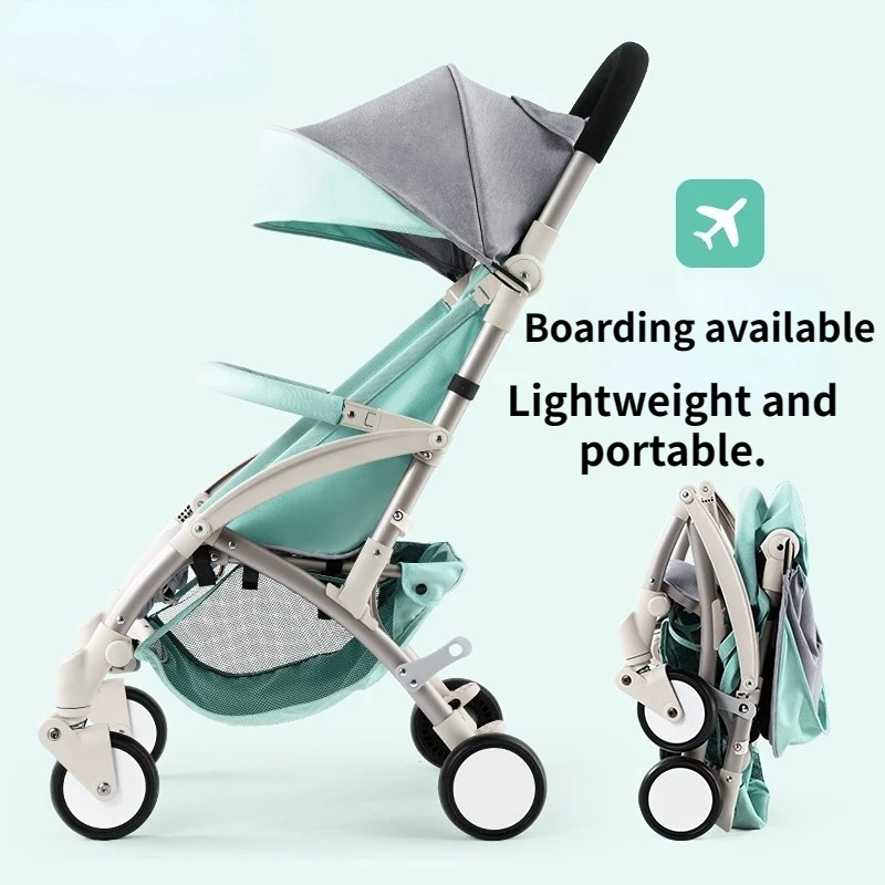 

Children's Summer New Trolley Can Sit and Lie Down To Sleep Ultra-light Folding Simple Umbrella Car Baby Four-wheeled Stroller