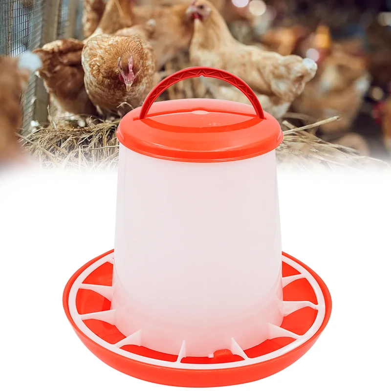 1/3/5/9Kg Automatic Chicken Feeder Bucket Rooster Hen Feeding Device, Farm Animal Poultry Quail Pigeon Feeding Supplies 1 Pc images - 6