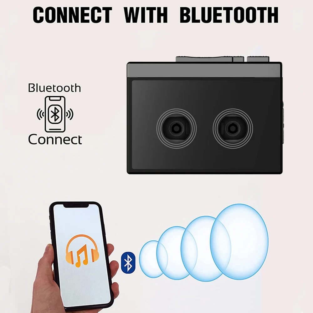 Мини-ретро fm-радио портативный Bluetooth 5 0 кассетный плеер Карманный классический