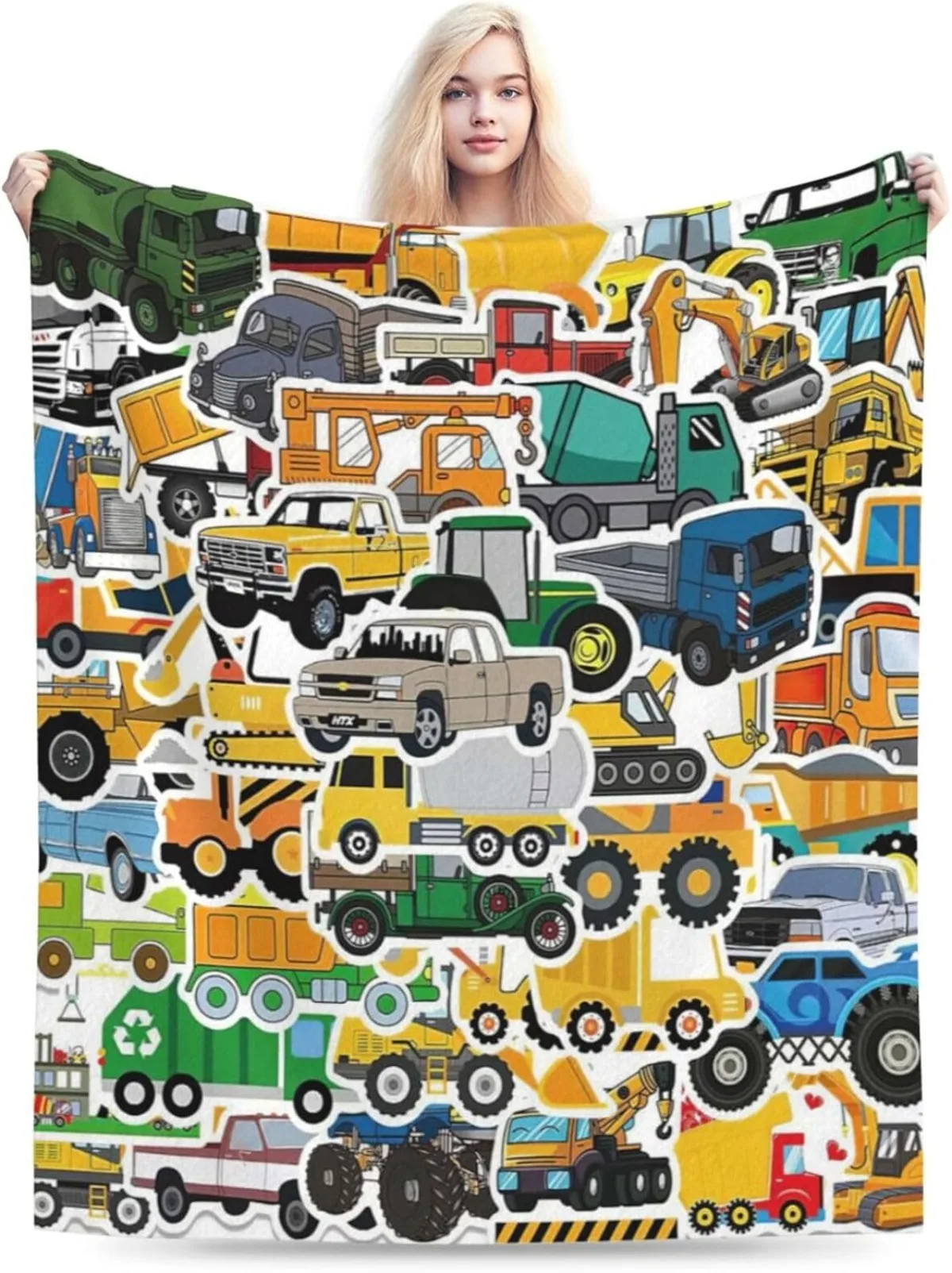 Детское одеяло строительный экскаватор супермягкий уютный автомобиль легкое