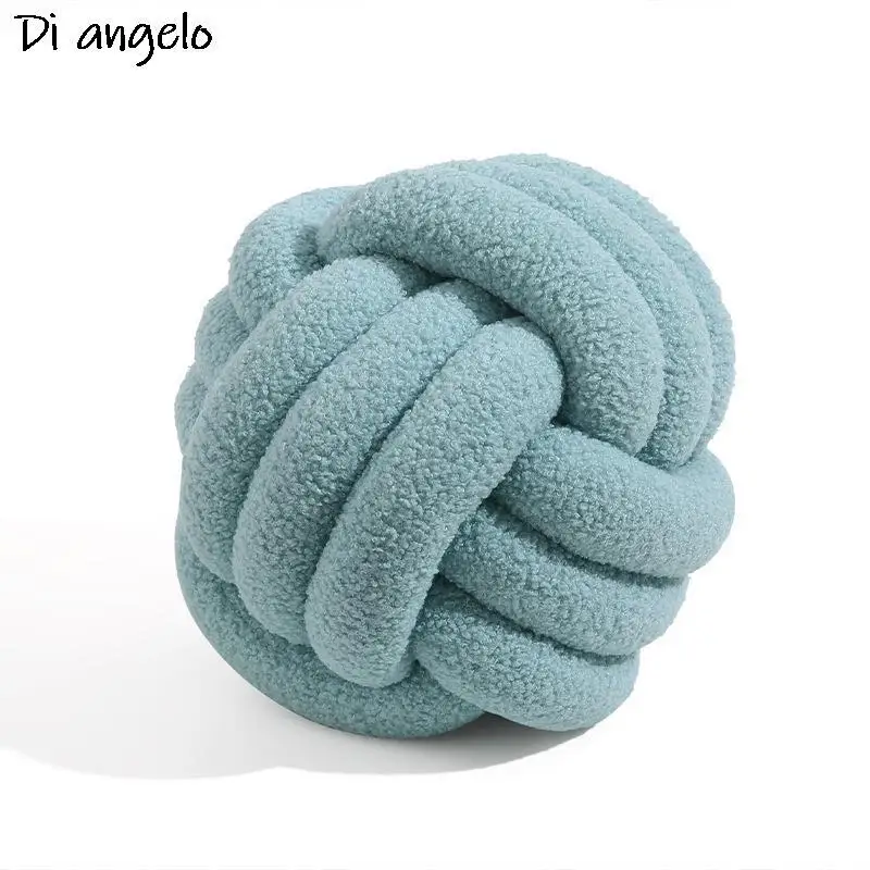 Плетеная вручную Подушка с узелком Бархатная подушка из ягненка декоративная