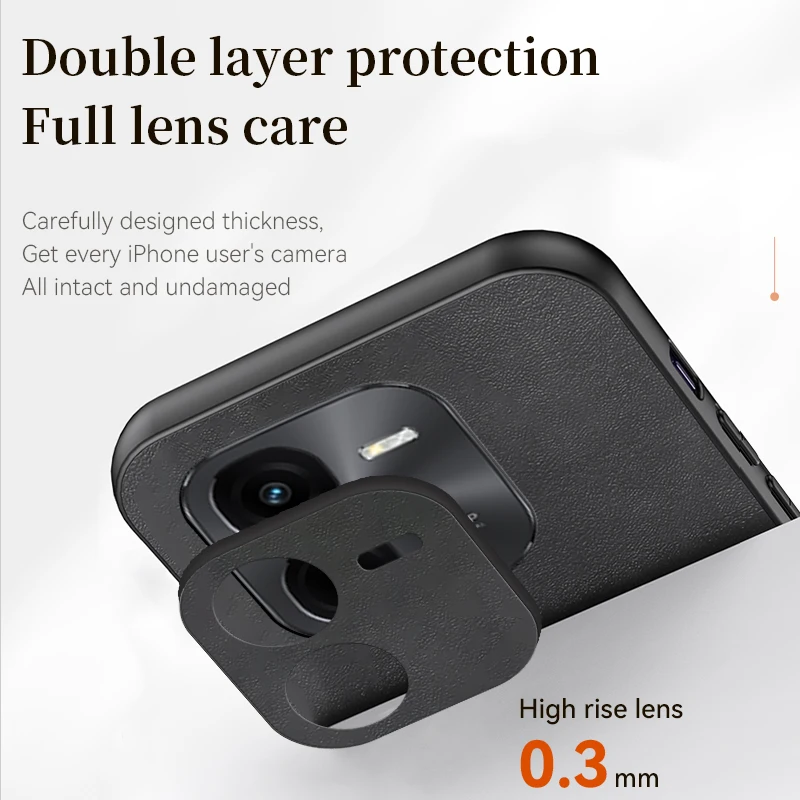 Кожаная задняя крышка для телефона vivo iQOO Z9x Z9 Turbo Силиконовая защита твердая