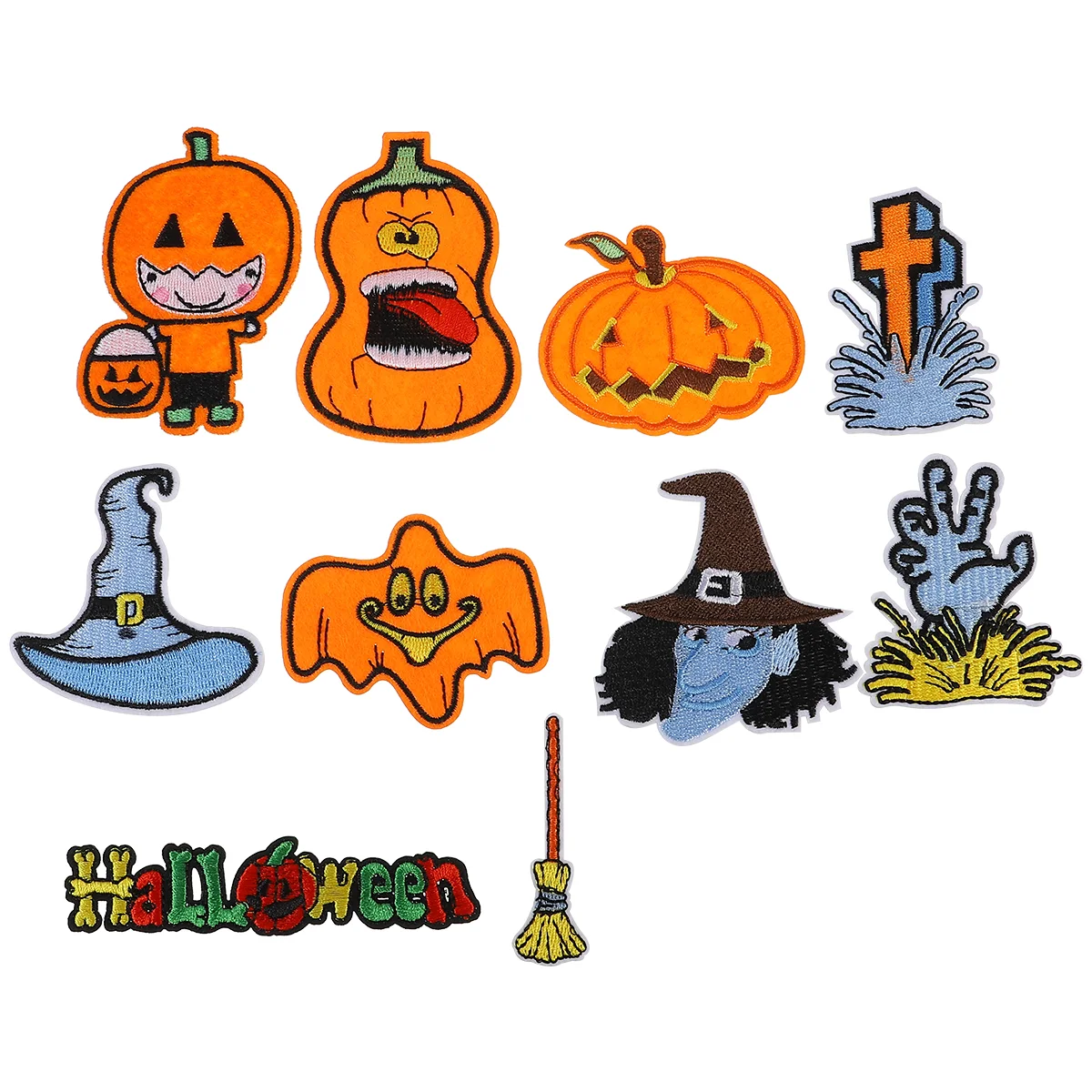 Patch Oniron Pumpkin Applique Embroidery Embroidered Sew Cartoon Ghostclothes Badges Diy Sewing Witch Bulk Bags Hats Jeans Dead