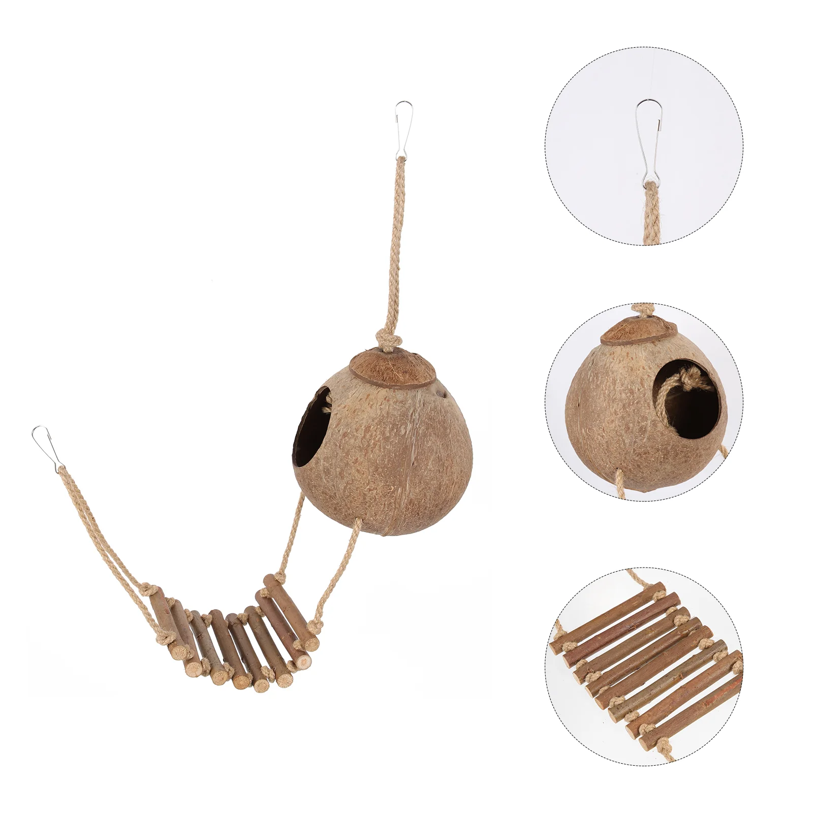 

Reptile Gecko Ladder Hide Hut Husk Tank Accessories House Cavecrested Nesting Bird Hideout Hiding Hideouts Terrarium Lizard