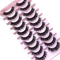 free shipping lashes dd curl 10 23mm russian lashes 3d mink eyelashes reusable fluffy russian strip lashes eyelashes extensions