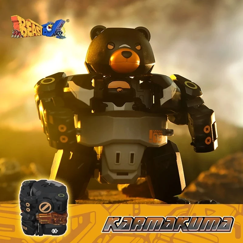 

BeastBox Deformation Robots BB-13KM Karma Kuma Black Bear Model Transformation Animal Cube Mecha Figureals Model Toys Action Fig