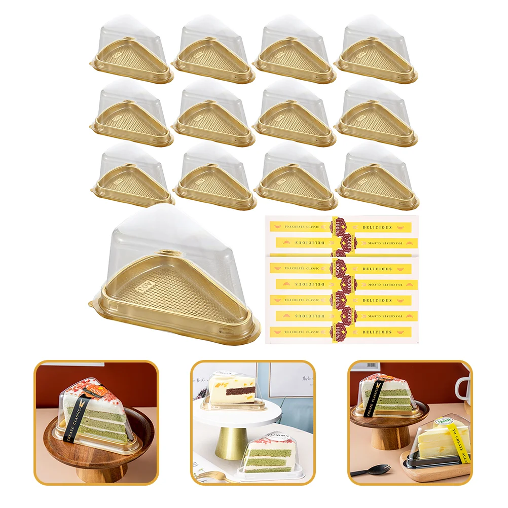 

50 Sets Compact Portable Delicate DIY Mousse Box Cheesecake Container Cake Boxes for Daily Home
