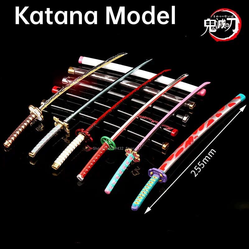 

Demon Slayer Real Katana Swords Model 25cm Anime Demon Slayer Cosplay Metal Props Battle Props Battle Anime Weapon Home Decor