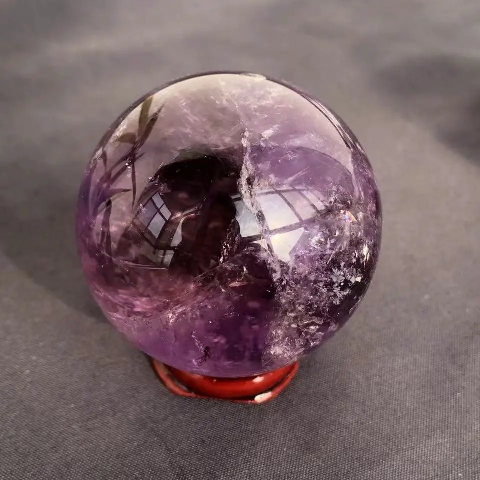 

Natural Dream Amethyst Ball Polished Globe Massaging Ball Reiki Healing Stone Home Decoration Exquisite Gifts Souvenirs Gift