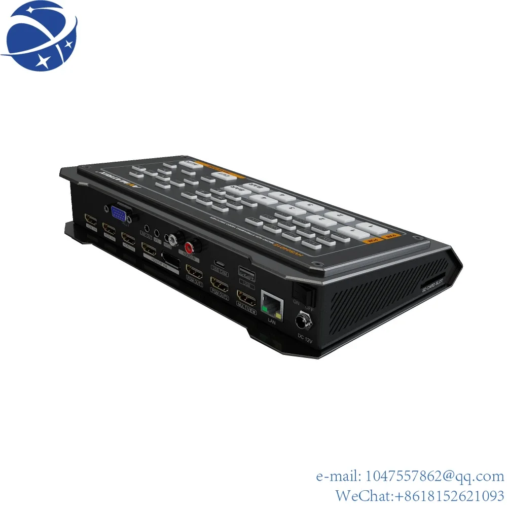 

Yun YiAVMATRIX HVS0401E вещание 5-канальный HDMI/DP переключатель потокового видео OBS трансляция аудио микшер с PGM записи