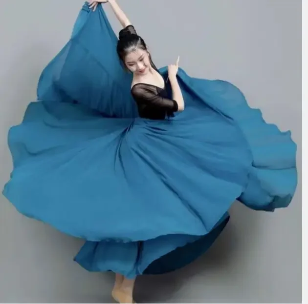 1 шт./лот женская однотонная юбка для танца живота современная танцевальная