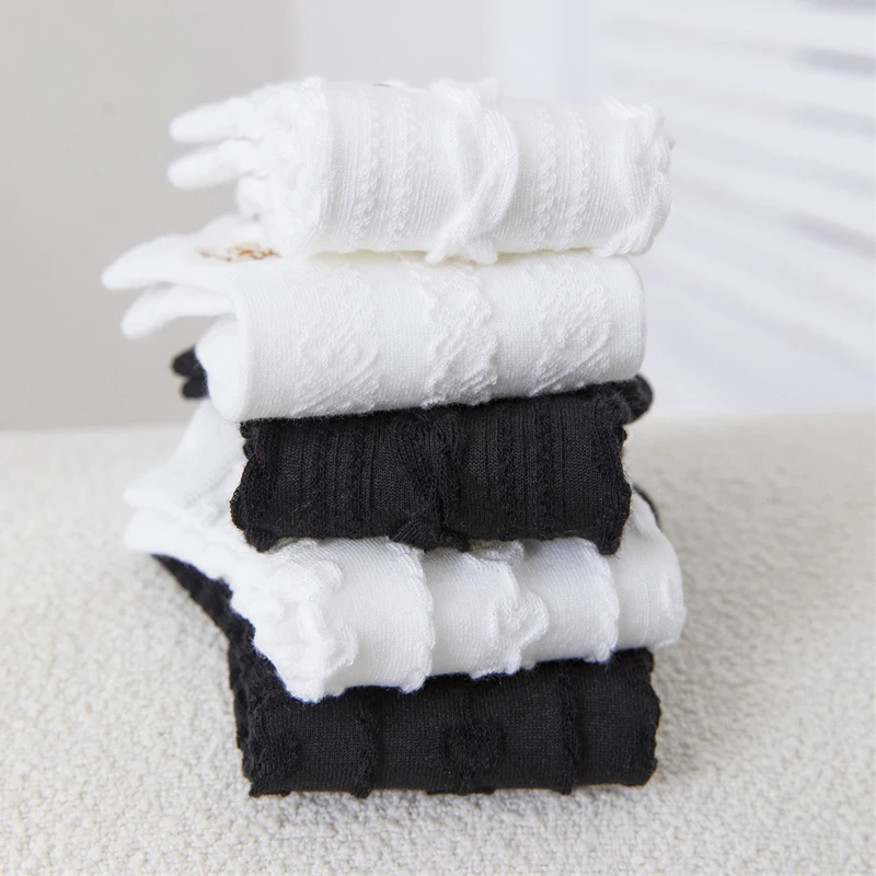 Новинка 2022 модные однотонные дышащие женские носки с вышивкой в японском стиле