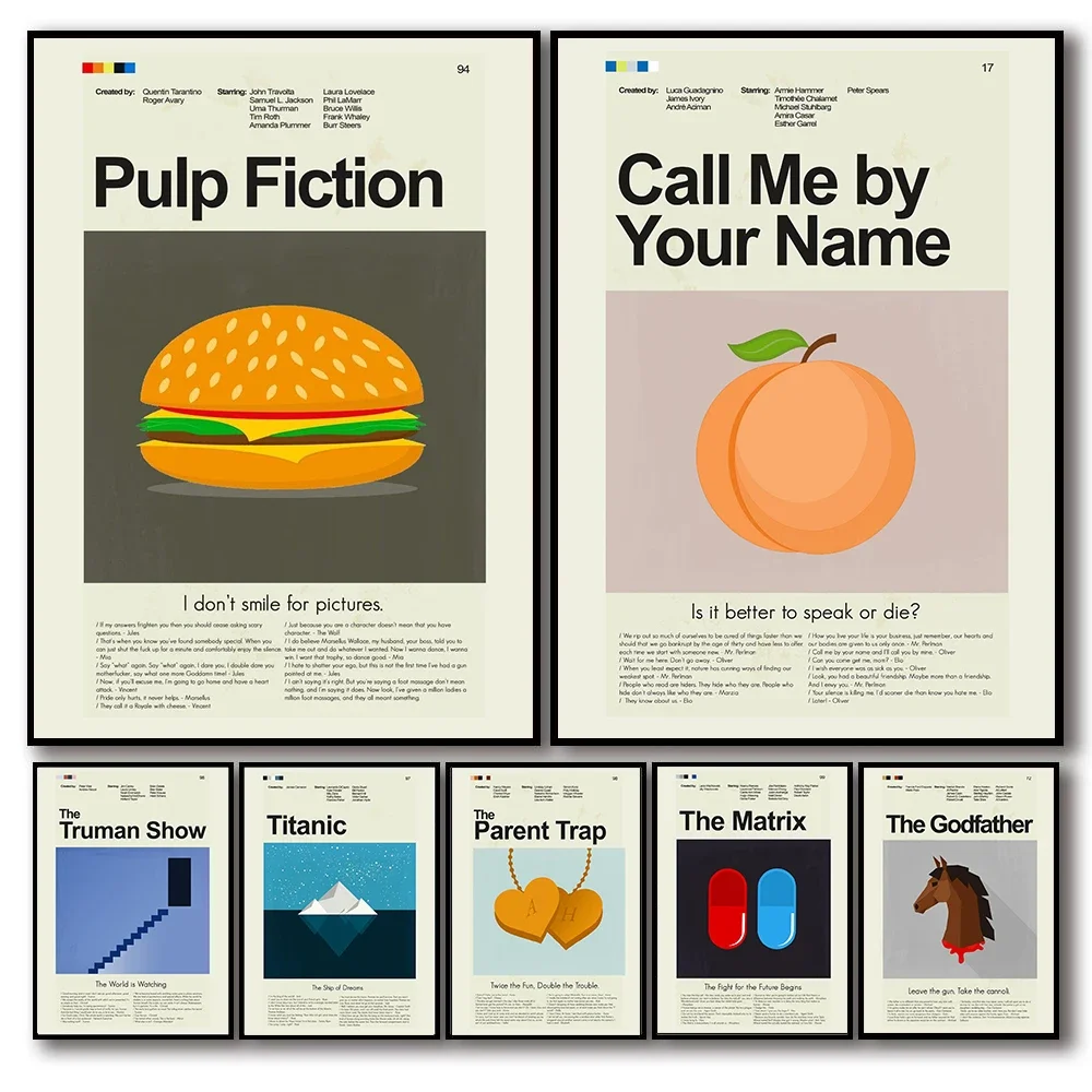 

Винтажный кинопостер, эстетическая целлюлозная художественная пленка, подробная информация, цитаты, украшение для дома, холст, живопись, настенное искусство, кавайный Декор для комнаты