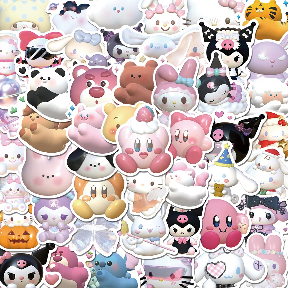 

10/51/110Pcs/Set Mixed Cartoon Kawaii Stickers For Planner Album Scrapbooking Stationery Waterproof Decals for Laptop Kid's Gift
